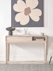Pacific White Sand Acacia Wood 1 Drawer Console Table - Image 1 of 6
