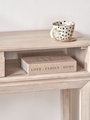 Pacific White Sand Acacia Wood 1 Drawer Console Table - Image 2 of 6