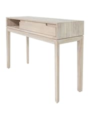 Pacific White Sand Acacia Wood 1 Drawer Console Table - Image 5 of 6