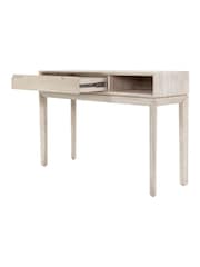 Pacific White Sand Acacia Wood 1 Drawer Console Table - Image 6 of 6