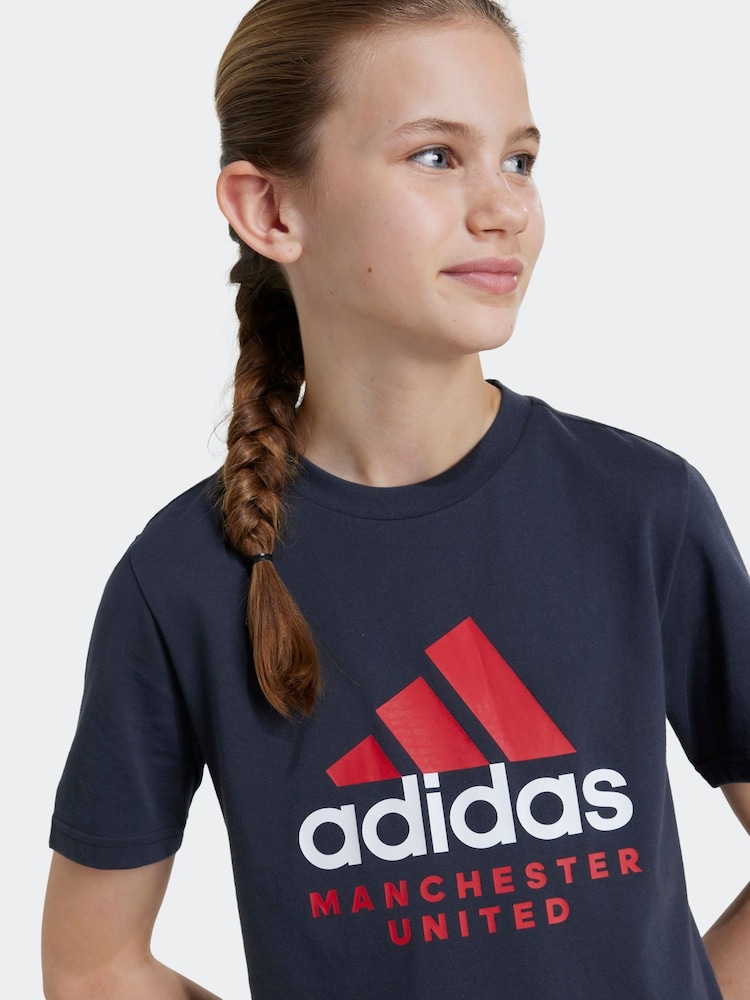 adidas majica s kratkimi rokavi iz 100% bombaža Kids Manchester United - Slika 2 iz 4