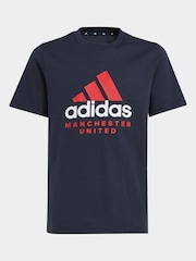 adidas majica s kratkimi rokavi iz 100% bombaža Kids Manchester United - Slika 4 iz 4