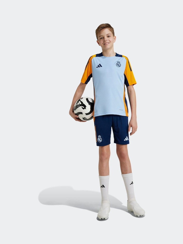 adidas Blue/Orange Kids Real Madrid Tiro 24 Competition Training Jersey - Image 1 of 7
