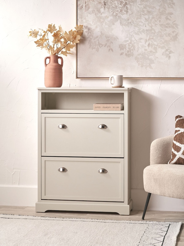 Pacific Linen Pine Wood Shoe Storage Unit - Image 1 of 9