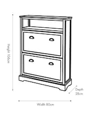 Pacific Linen Pine Wood Shoe Storage Unit - Image 4 of 9