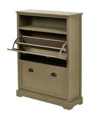Pacific Olive Pine Wood Shoe Storage Unit - Image 7 of 8