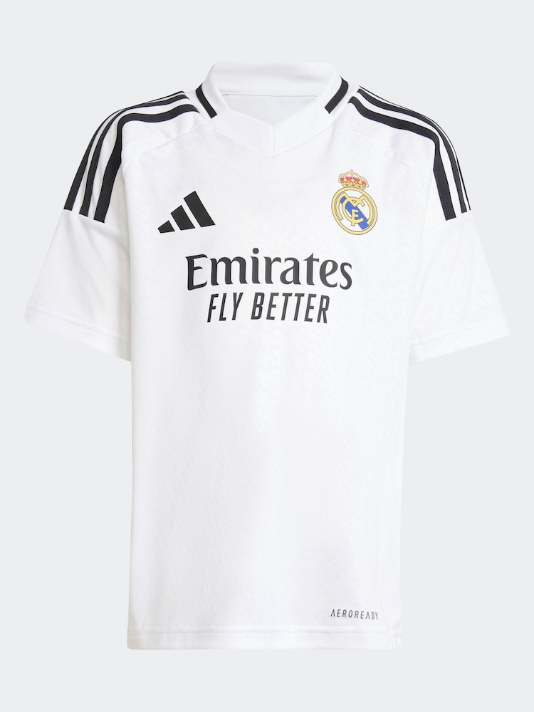 adidas White Kids Real Madrid 24/25 Home Mini Kit - Image 2 of 3