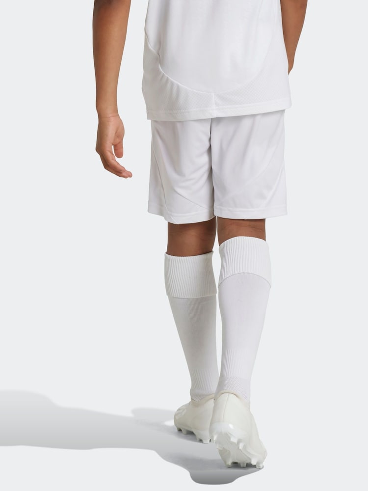 adidas White Kids Real Madrid 24/25 Home Shorts - Image 2 of 6 adidas White Kids Real Madrid 24/25 Home Shorts - Image 2 of 6