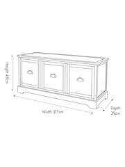 Pacific Olive Pine Wood 3 Door 3 Drawer Unit - Image 4 of 8
