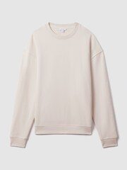 Reiss Off White Alistar Cotton Crew Neck Sweatshirt - Image 2 of 6