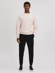 Reiss Off White Alistar Cotton Crew Neck Sweatshirt - Image 3 of 6