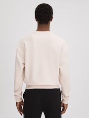 Reiss Off White Alistar Cotton Crew Neck Sweatshirt - Image 5 of 6