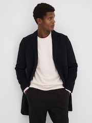 Reiss Off White Alistar Cotton Crew Neck Sweatshirt - Image 6 of 6