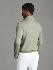 Reiss Kale/Dove Blue Blackhall 2 Pack Of Merino Wool Zip-Neck Jumpers - Image 4 of 5
