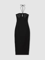 Rachel Gilbert Embellished Bodycon Midi Dress - Image 2 of 4