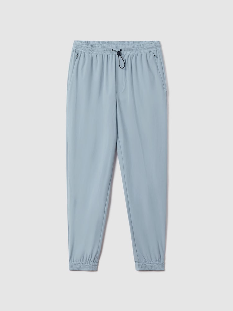 Reiss Blue Silver Dax Castore Water Repellent Track Joggers - Image 2 of 8