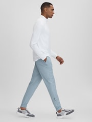 Reiss Blue Silver Dax Castore Water Repellent Track Joggers - Image 3 of 8