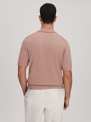 Reiss Rose Fortune Cable Knit Cuban Collar Shirt - Image 6 of 6