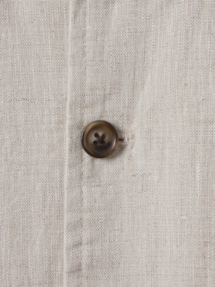 Reiss Stone Cadiz 3-9 yrs Linen Elasticated Trim Bomber Jacket - Image 6 of 6