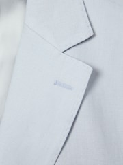 Zartblau - Reiss Kin Einreihiger Leinen-Blazer in schmaler Passform - Bild 6 von 6