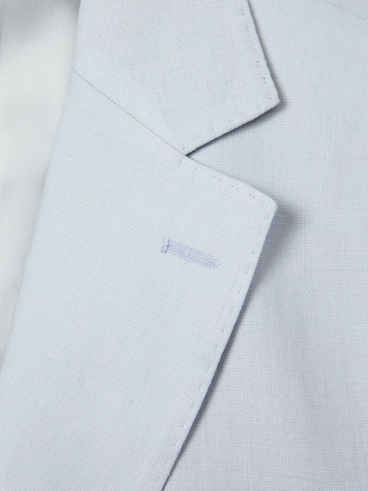 Zartblau - Reiss Kin Einreihiger Leinen-Blazer in schmaler Passform - Bild 6 von 6
