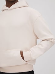 Reiss Off White Alexander Casual Fit Cotton Hoodie - Image 4 of 6