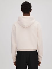Reiss Off White Alexander Casual Fit Cotton Hoodie - Image 5 of 6