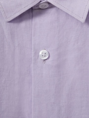 Reiss Orchid Holiday 9-13 yrs Short Sleeve Linen Shirt - Image 4 of 4