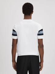 Reiss Airforce Blue Multi Auckland Mercerised Cotton Crew Neck T-Shirt - Image 5 of 5