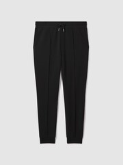 Reiss Black Mantle Interlock Jersey Joggers - Image 2 of 7