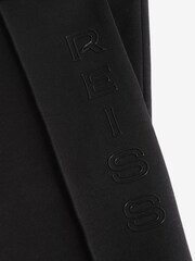 Reiss Black Mantle Interlock Jersey Joggers - Image 4 of 7