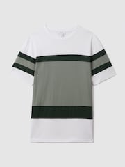 Reiss Sage Multi Auckland Mercerised Cotton Crew Neck T-Shirt - Image 2 of 6