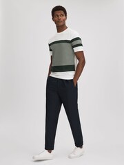 Reiss Sage Multi Auckland Mercerised Cotton Crew Neck T-Shirt - Image 3 of 6