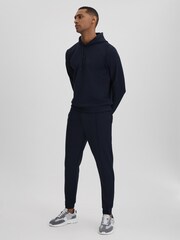 Reiss Midnight Navy Carter Castore Jersey Tapered Joggers - Image 3 of 6