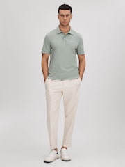 Reiss Sage Owens Slim Fit Cotton Polo Shirt - Image 3 of 6