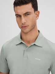 Reiss Sage Owens Slim Fit Cotton Polo Shirt - Image 4 of 6