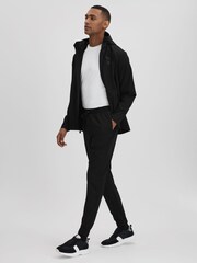Reiss Onyx Black Dax Castore Water Repellent Track Joggers - Image 3 of 8