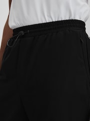 Reiss Onyx Black Dax Castore Water Repellent Track Joggers - Image 4 of 8