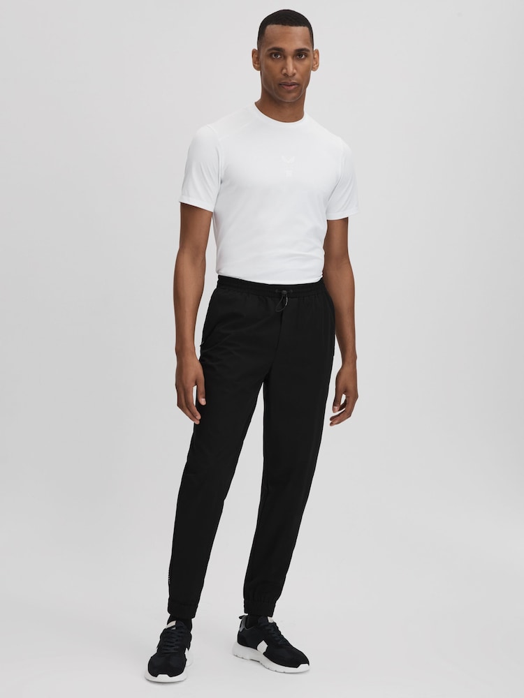 Reiss Onyx Black Dax Castore Water Repellent Track Joggers - Image 6 of 8
