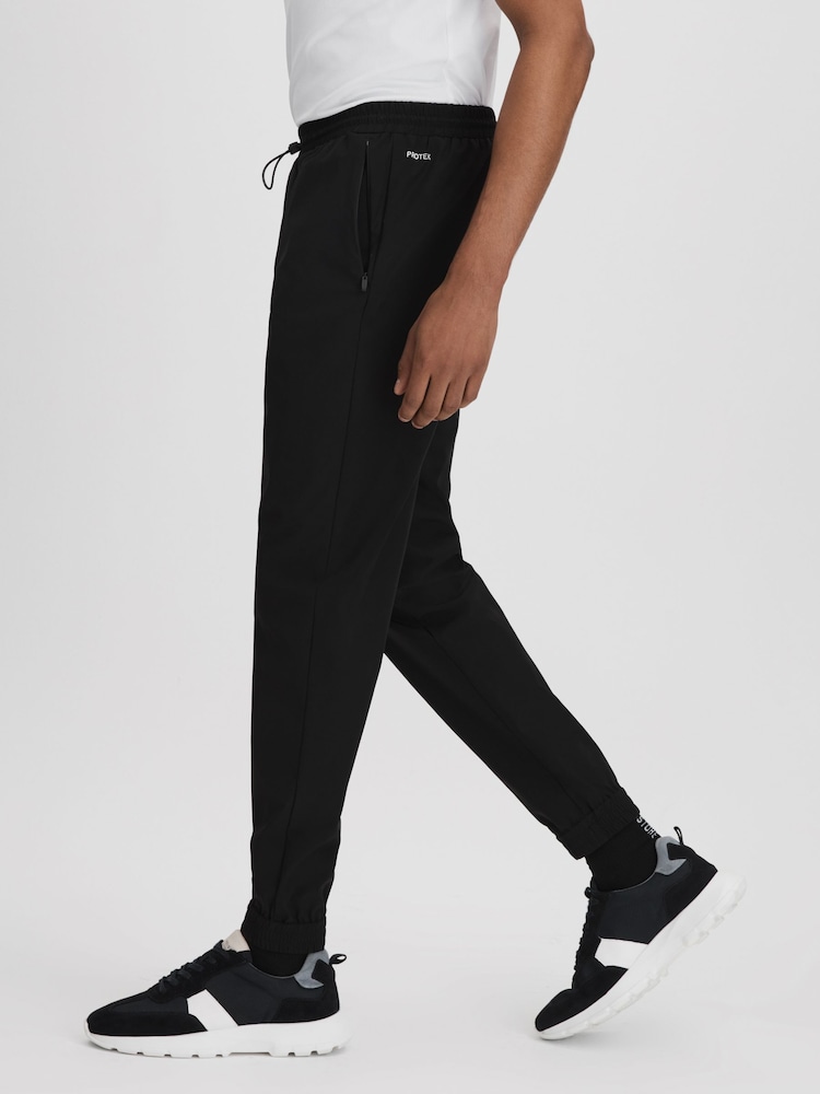 Reiss Onyx Black Dax Castore Water Repellent Track Joggers - Image 7 of 8