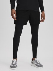 Reiss Onyx Black Holt Holt Castore Performance Leggings - Image 1 of 8