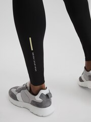 Reiss Onyx Black Holt Holt Castore Performance Leggings - Image 6 of 8