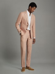 Reiss Kin Linen Tapered Trousers Slim-Fit - Imagen 1 de 6