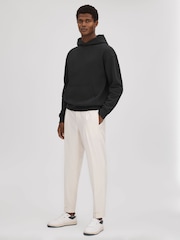 Negro lavado - Sudadera casual de algodón con capucha Alexander de Reiss - Imagen 3 de 5