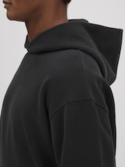 Negro lavado - Sudadera casual de algodón con capucha Alexander de Reiss - Imagen 4 de 5