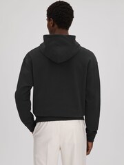 Negro lavado - Sudadera casual de algodón con capucha Alexander de Reiss - Imagen 5 de 5