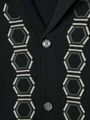 Reiss Hunting Green Decoy Knitted Cuban Collar Shirt - Image 7 of 7