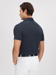 Reiss Navy Owens Slim Fit Cotton Polo Shirt - Image 5 of 6