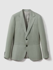 Reiss Apple Kin Single-Breasted Linen Suit Blazer Slim Fit - Image 2 of 8