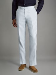 Zartblau - REISS Kin Leinenhose in Slim Fit - Bild 1 von 6